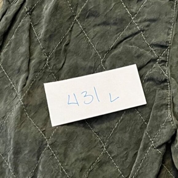 Action Wear USA Quilted Button Up Jacket Olive Green Sz SP - Picture 5 of 9